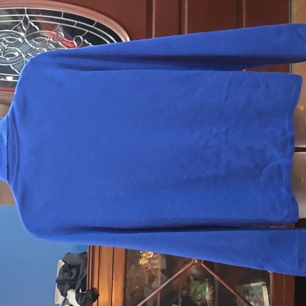 Charter Club Royal Blue 100% Cashmere Turtleneck Sweater, XL - Picture 5 of 7